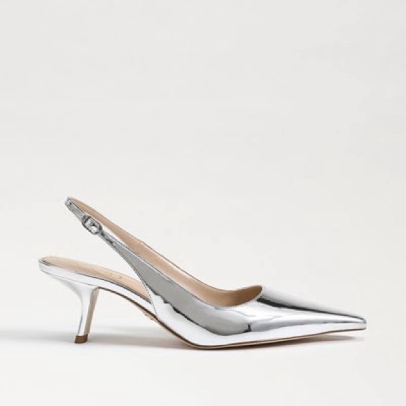 NIB Sam Edelman Bianka Slingback in Silver Sz 9.5 - Picture 2 of 6